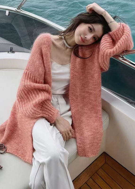 French Cozy | Strickjacke aus Wolle in Plus Size Rot