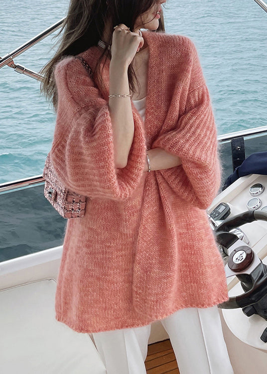 French Cozy | Strickjacke aus Wolle in Plus Size Rot