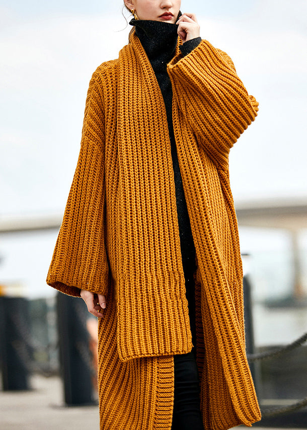 French Yellow | Gemütliche Patchwork-Strickjacke