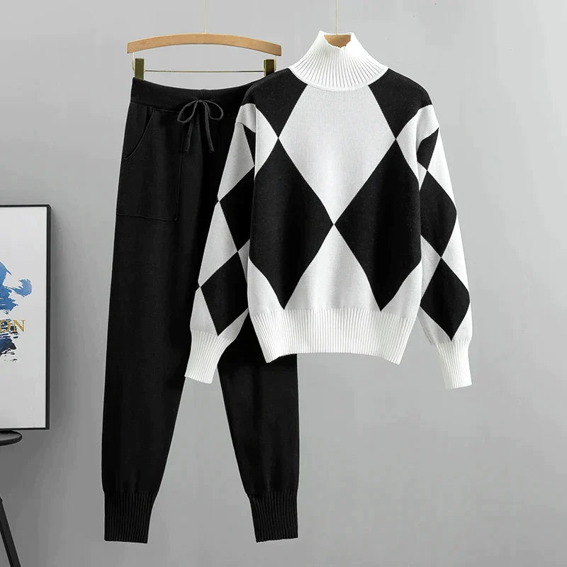Mavilde - Elegantes Set | Weicher Pullover + lange Hose