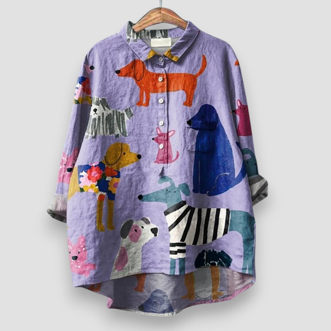 Natalie | Süße Bluse mit verspieltem Print