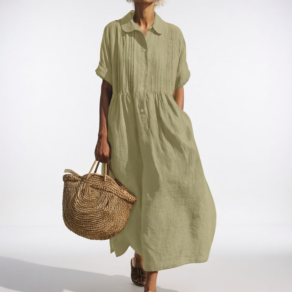 Mila | Zeitloses Sommer Hemdkleid Damen Chic