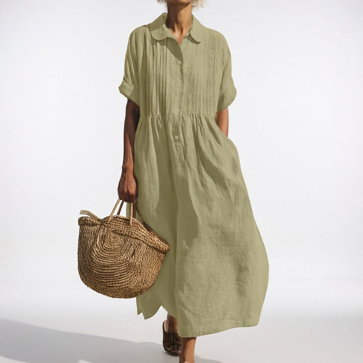 Mila | Zeitloses Sommer Hemdkleid Damen Chic