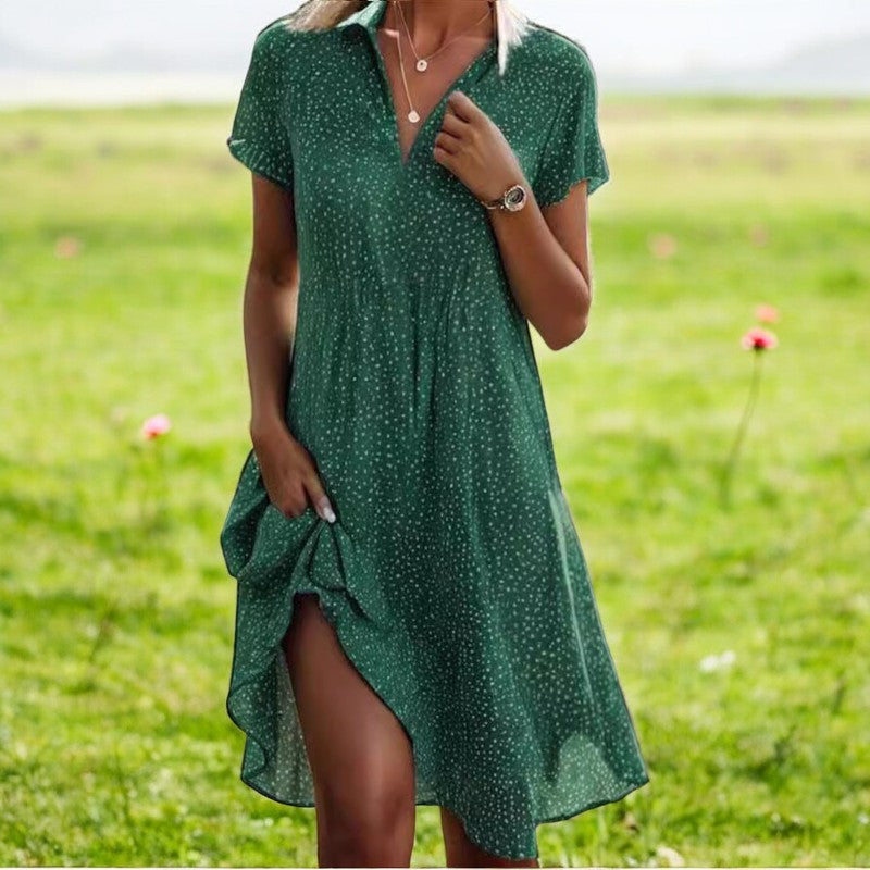 Katea | Midikleid mit tiefem V-Ausschnitt