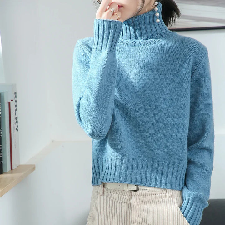 Tina | Warmer Damenpullover mit elegantem Rollkragen