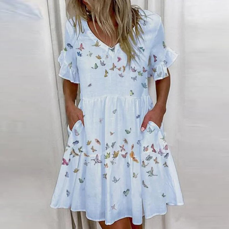 Layla | Sommerkleid mit femininen Rüschen
