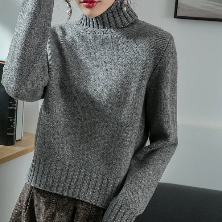 Tina | Warmer Damenpullover mit elegantem Rollkragen
