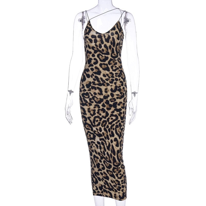 Leoparden | Midikleid mit wildem Print für sommerliche Eleganz