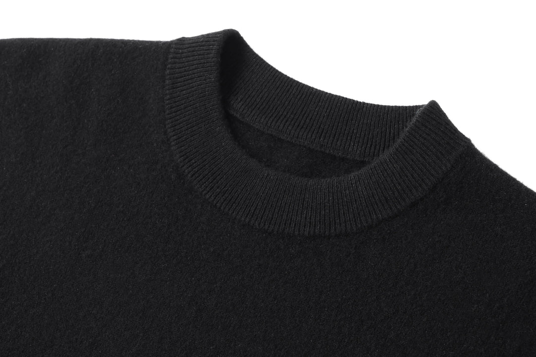 Jonas | Bequemer Pullover in tiefem Schwarz