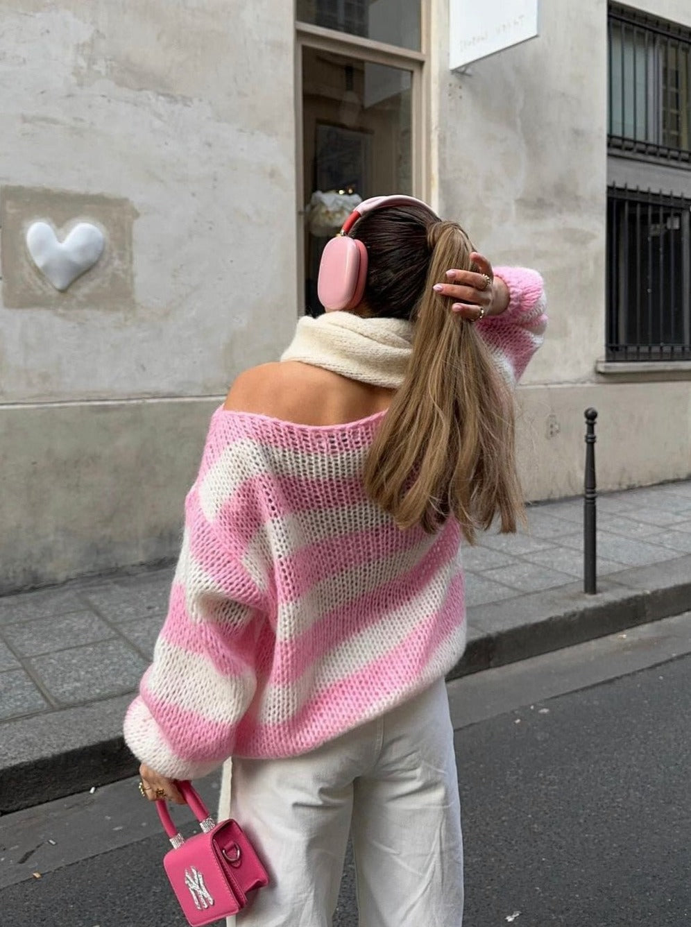 Alina | Lässiger gestreifter Damen-Strickpullover