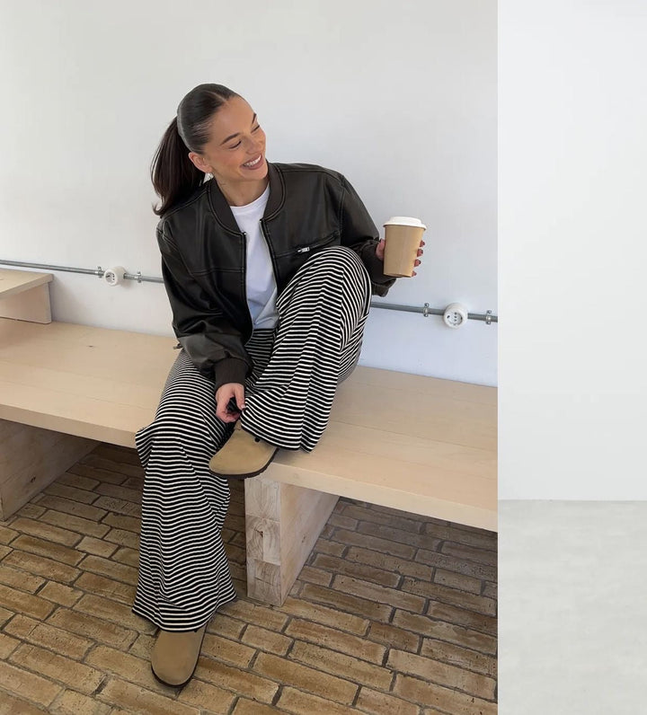 Isabel | Elegante Damen-Hose gestreift klassisch