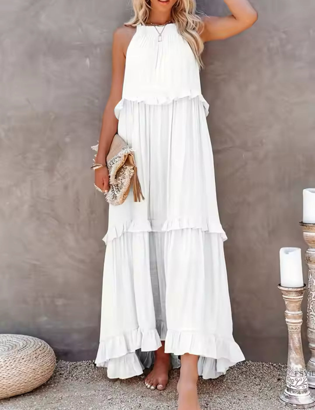 Stella | Ärmelloses Kleid mit Bauchbinde für den Sommer