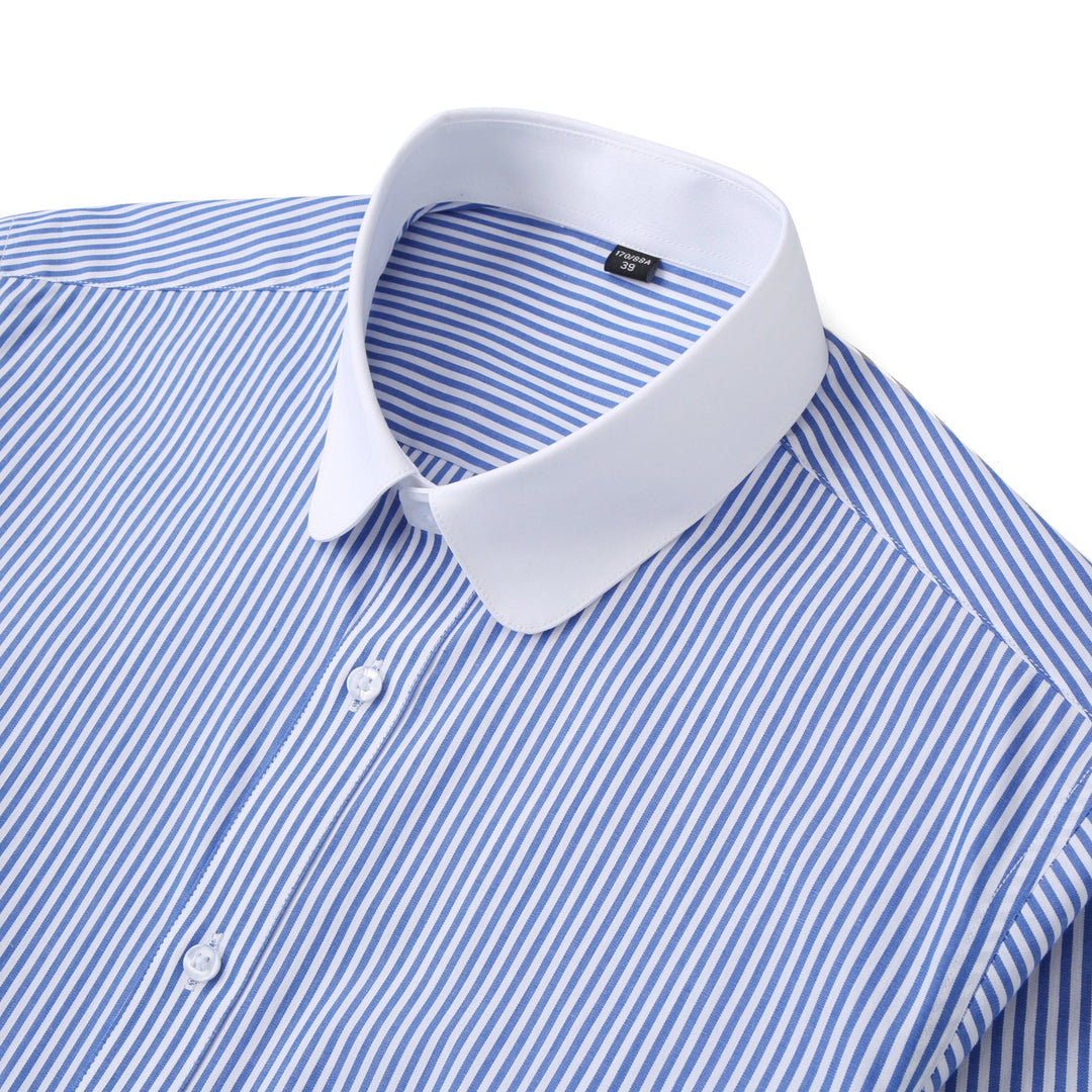 Gabriel | Trendiges Shirt Weiß Blau Herrenmode