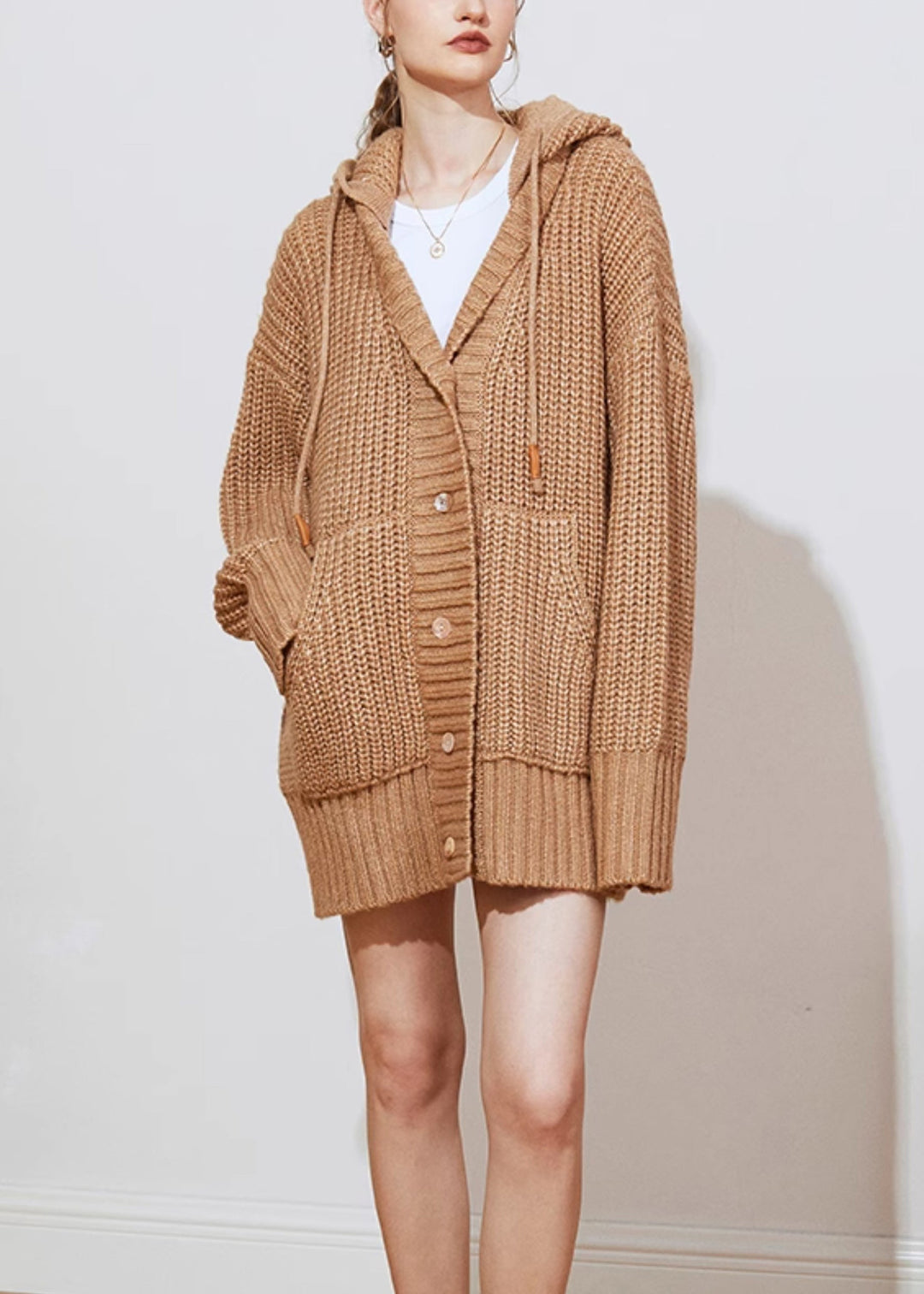 Italienisch | Oversize-Wollmantel mit Kapuze für Damen