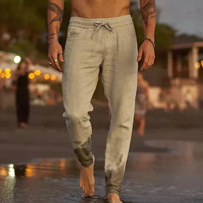 Livia | Stilvolle Herren Leinen-Strandhose