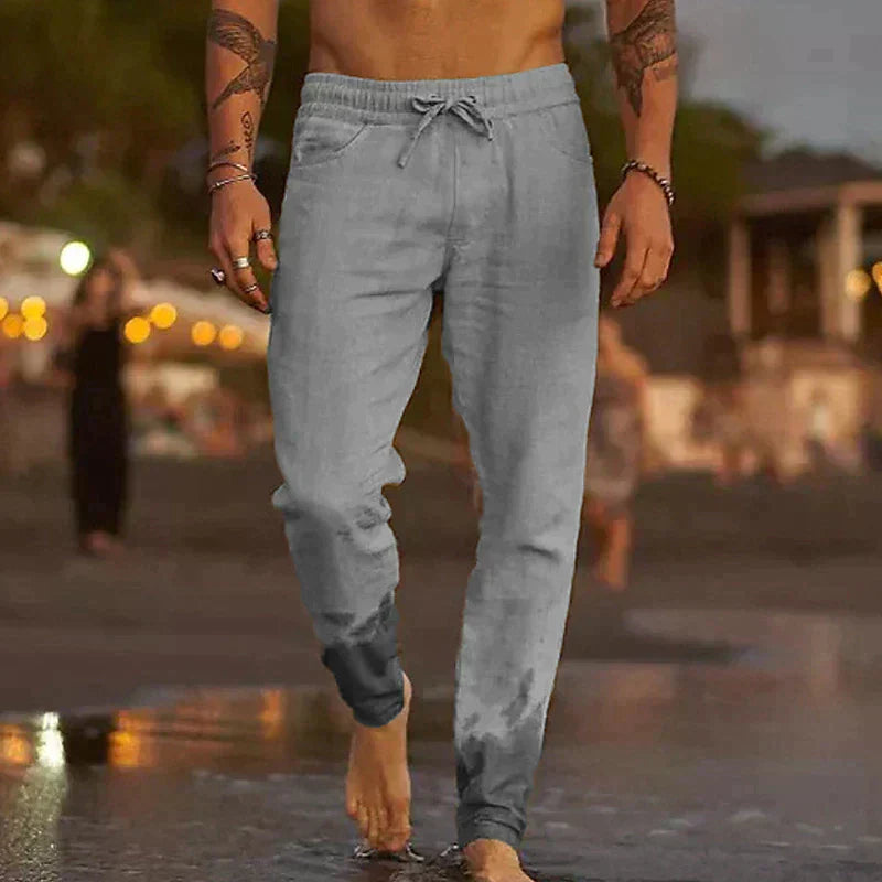 Livia | Stilvolle Herren Leinen-Strandhose