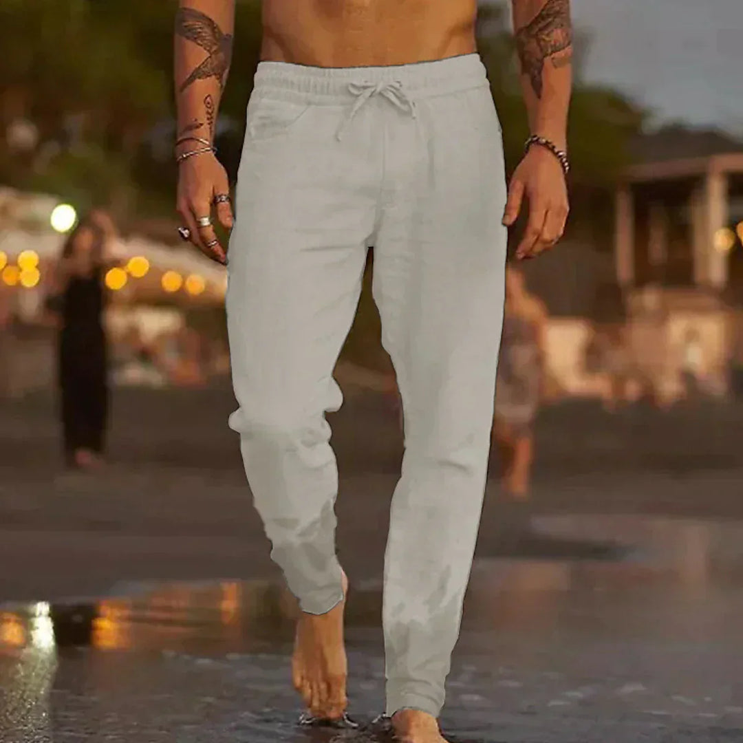 Livia | Stilvolle Herren Leinen-Strandhose