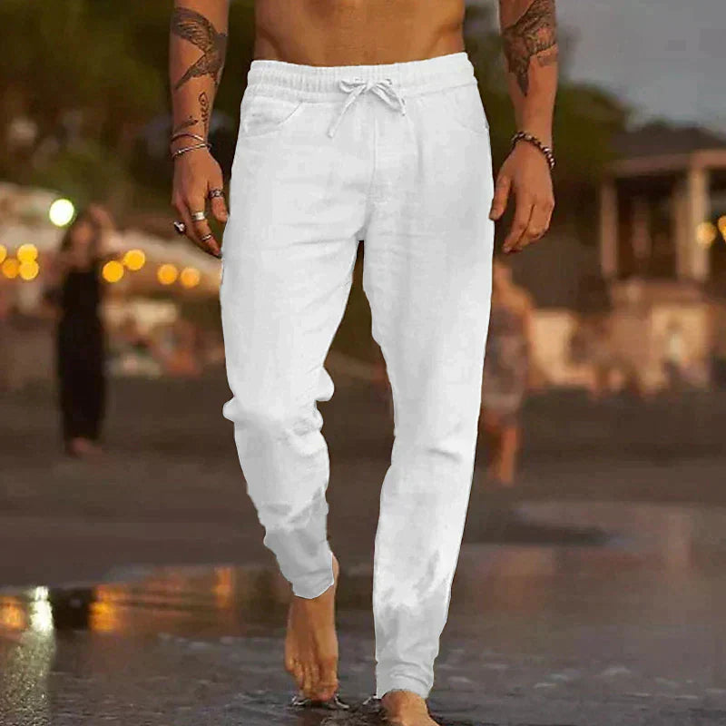 Livia | Stilvolle Herren Leinen-Strandhose