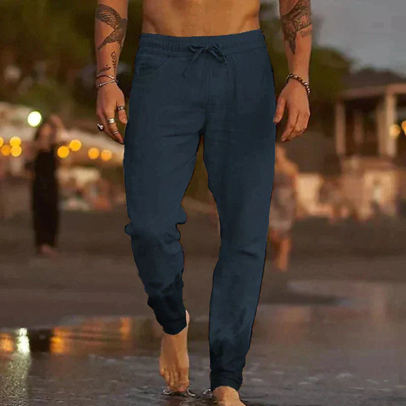 Livia | Stilvolle Herren Leinen-Strandhose