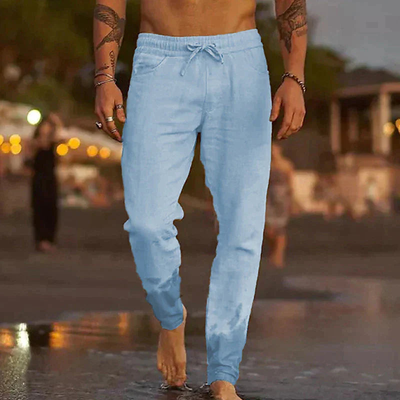 Livia | Stilvolle Herren Leinen-Strandhose