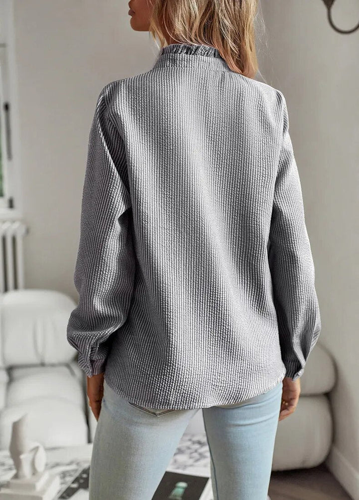 AURORA RUFFLE Langarmhemd im femininen Design