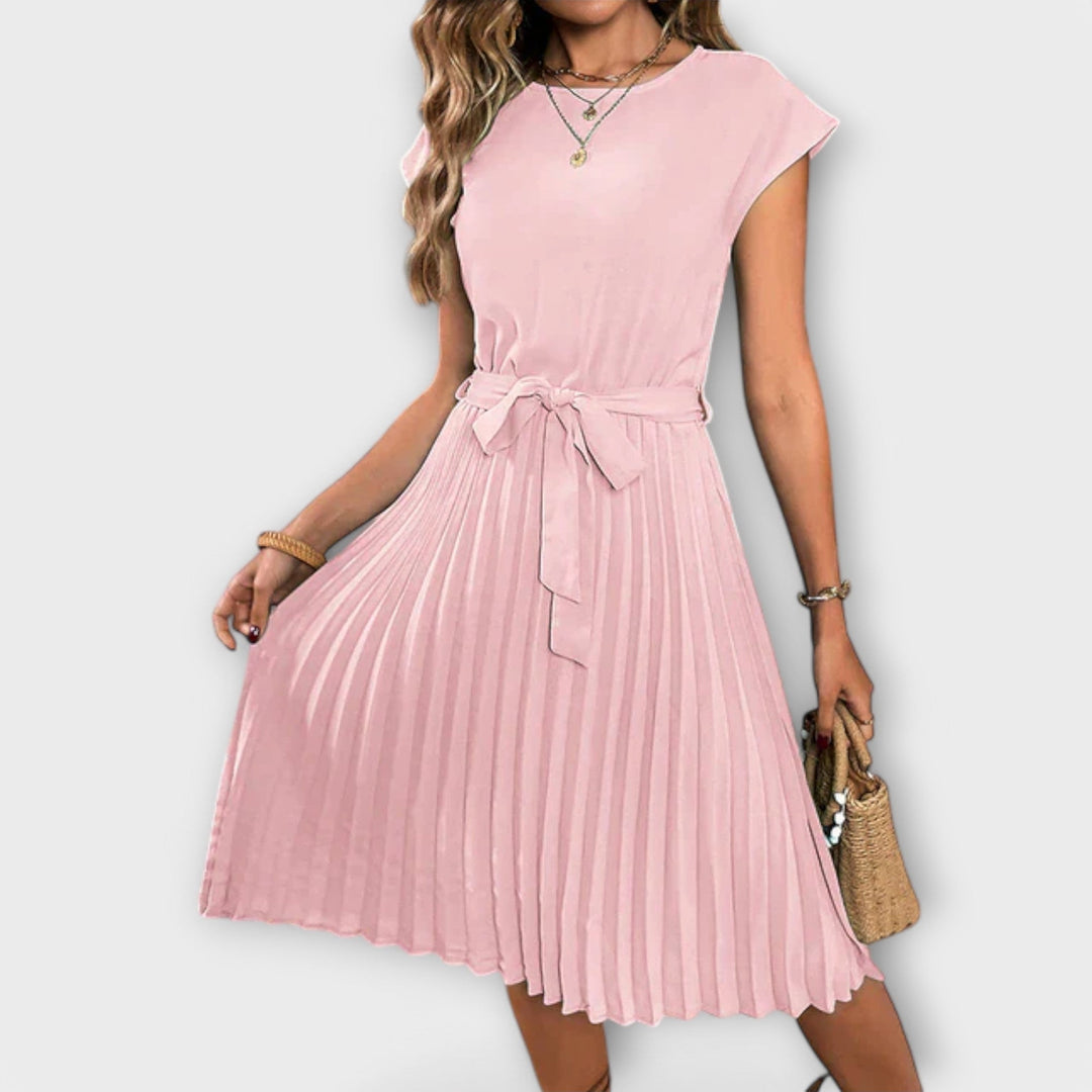 Hanna | Zeitloses Sommer Midi Plissee Kleid