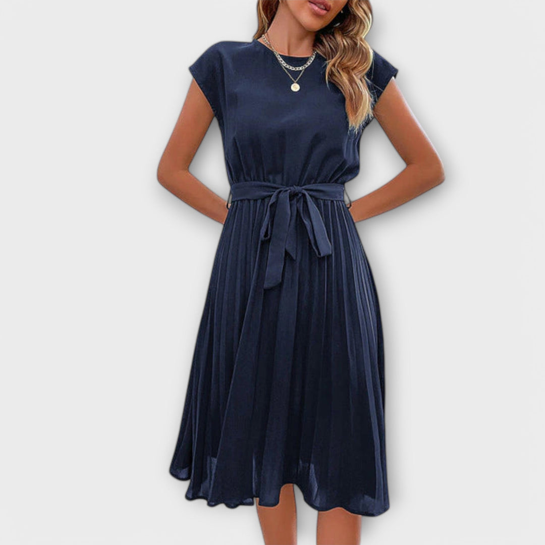Hanna | Zeitloses Sommer Midi Plissee Kleid