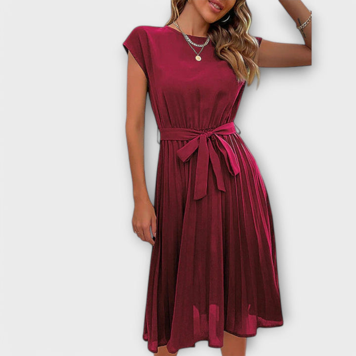 Hanna | Zeitloses Sommer Midi Plissee Kleid