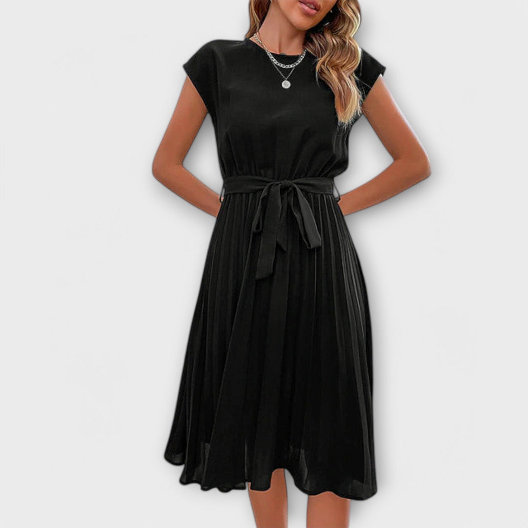 Hanna | Zeitloses Sommer Midi Plissee Kleid