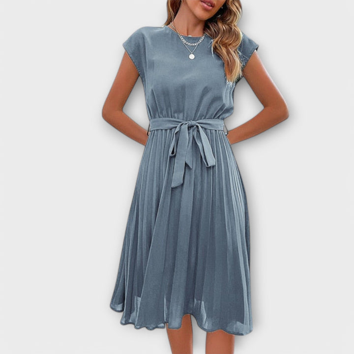 Hanna | Zeitloses Sommer Midi Plissee Kleid