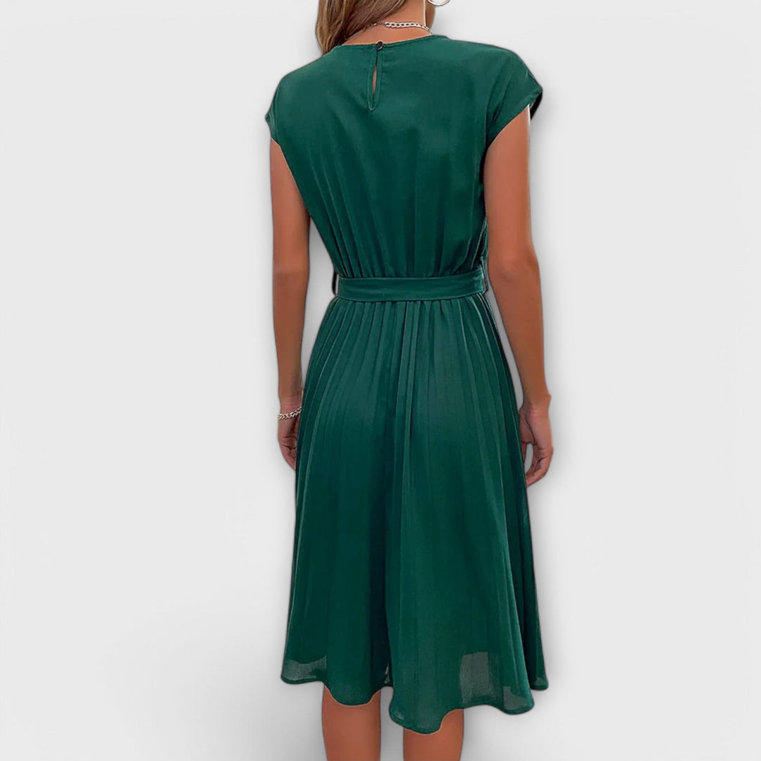 Hanna | Zeitloses Sommer Midi Plissee Kleid