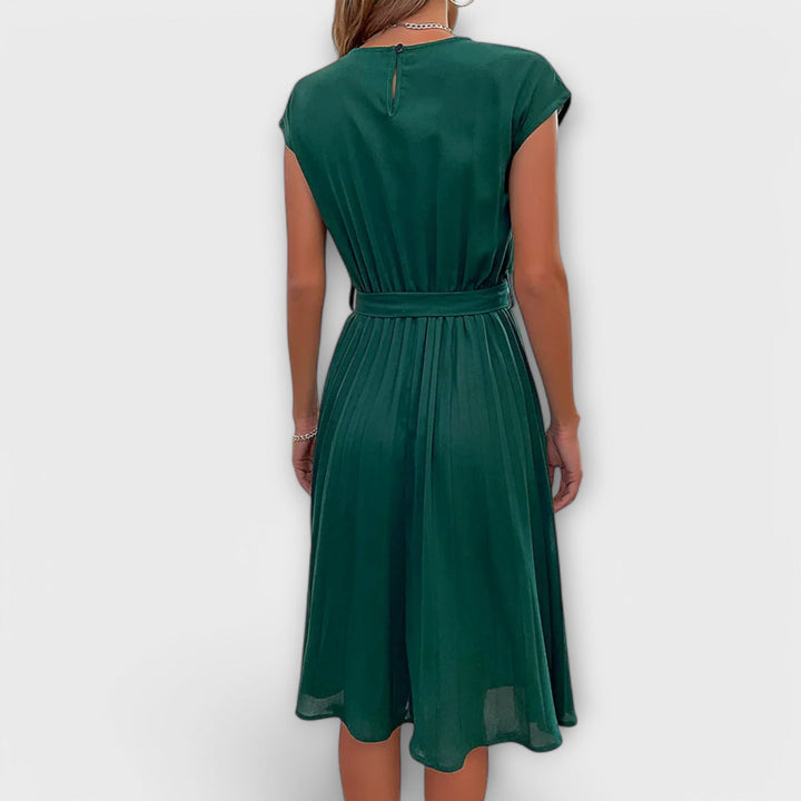 Hanna | Zeitloses Sommer Midi Plissee Kleid
