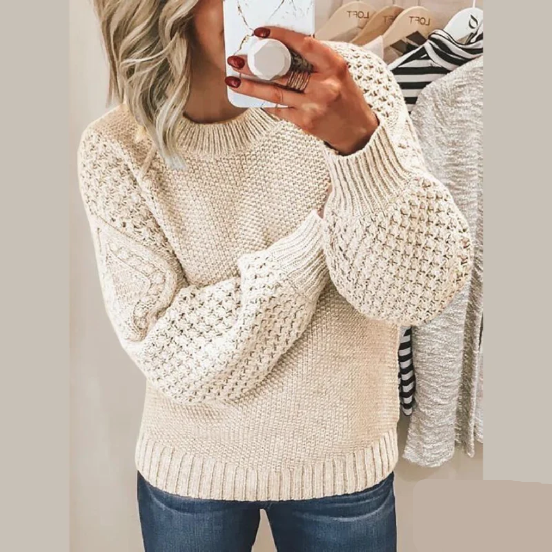 Inara | Modischer Herbstpulli mit modernen Elementen