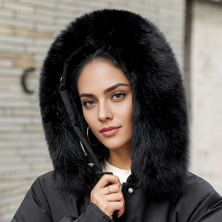 Jasmin | Wintermantel mit Fellkapuze und Komfort