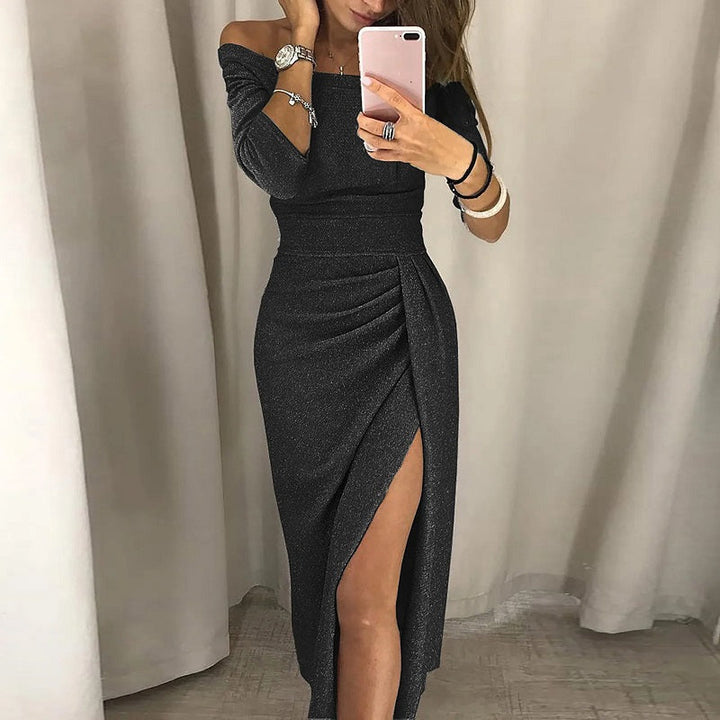 ELIRA SCHLITZKLEID mit elegantem Schnitt und Seitenschlitz