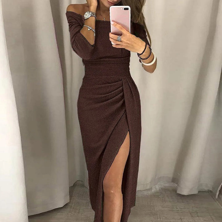 ELIRA SCHLITZKLEID mit elegantem Schnitt und Seitenschlitz