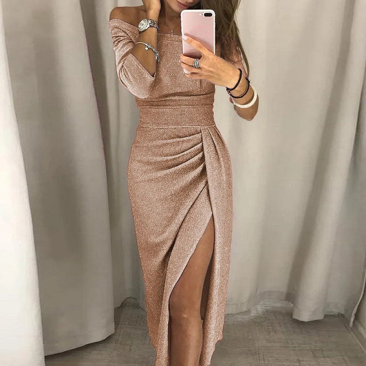 ELIRA SCHLITZKLEID mit elegantem Schnitt und Seitenschlitz