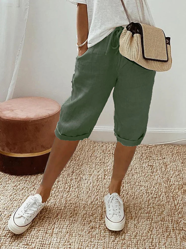 Lena | Baumwolle Leinen Damen Shorts für warme Tage