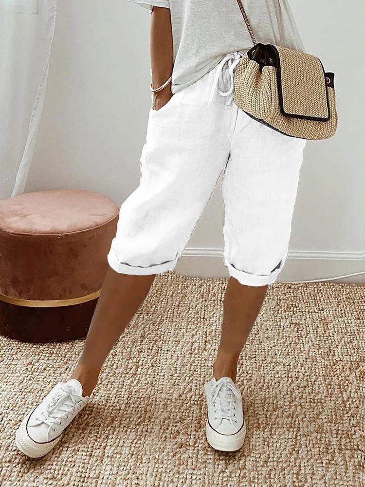 Lena | Baumwolle Leinen Damen Shorts für warme Tage