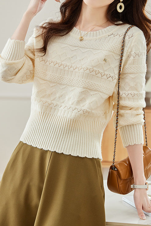 Layering-Strick-Top mit tiefem Ausschnitt