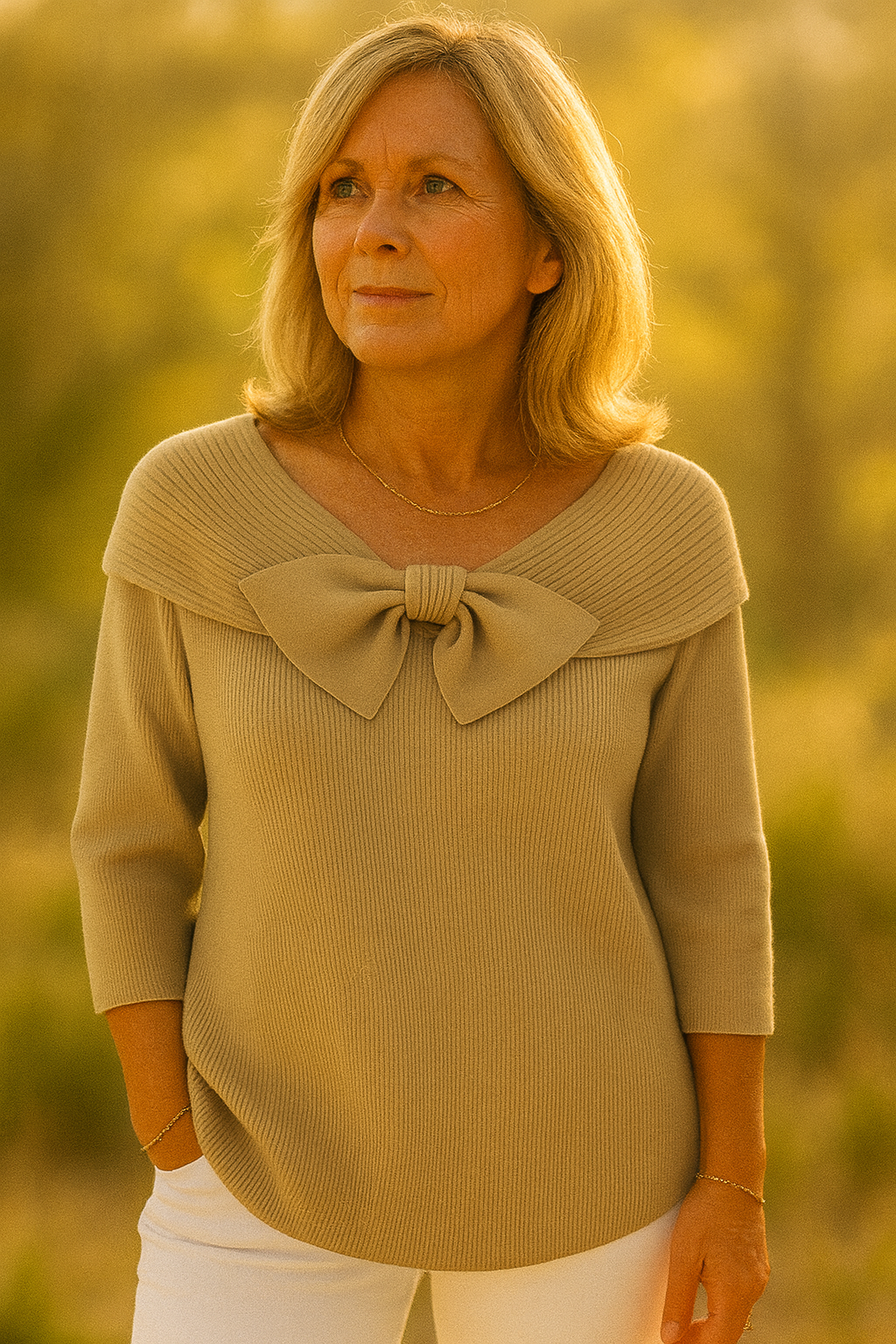 Lena | Modischer Strickpullover mit feinem Muster