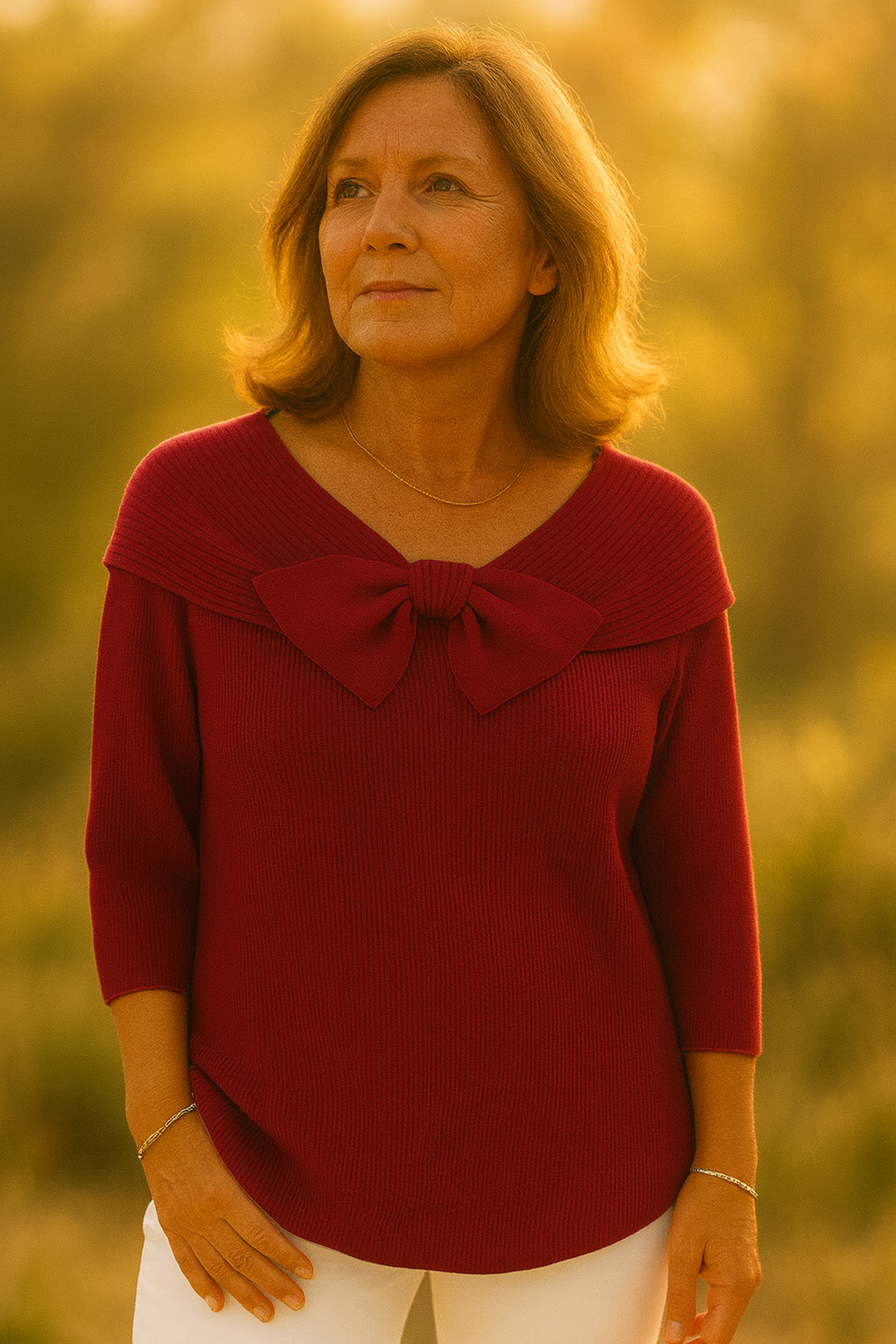 Lena | Modischer Strickpullover mit feinem Muster