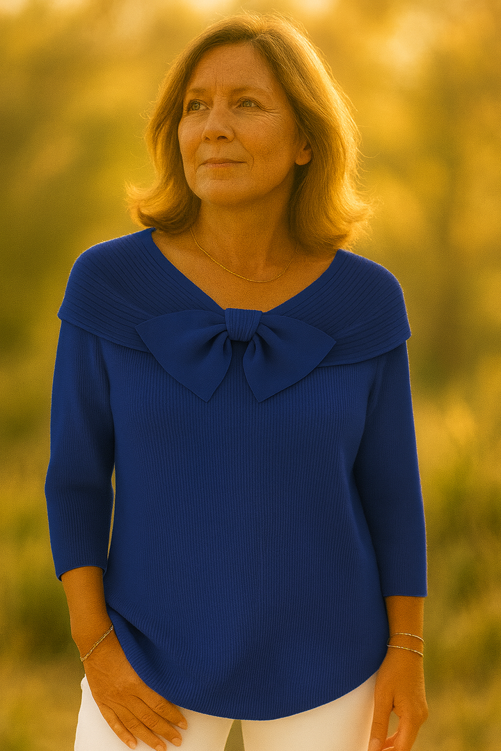 Lena | Modischer Strickpullover mit feinem Muster