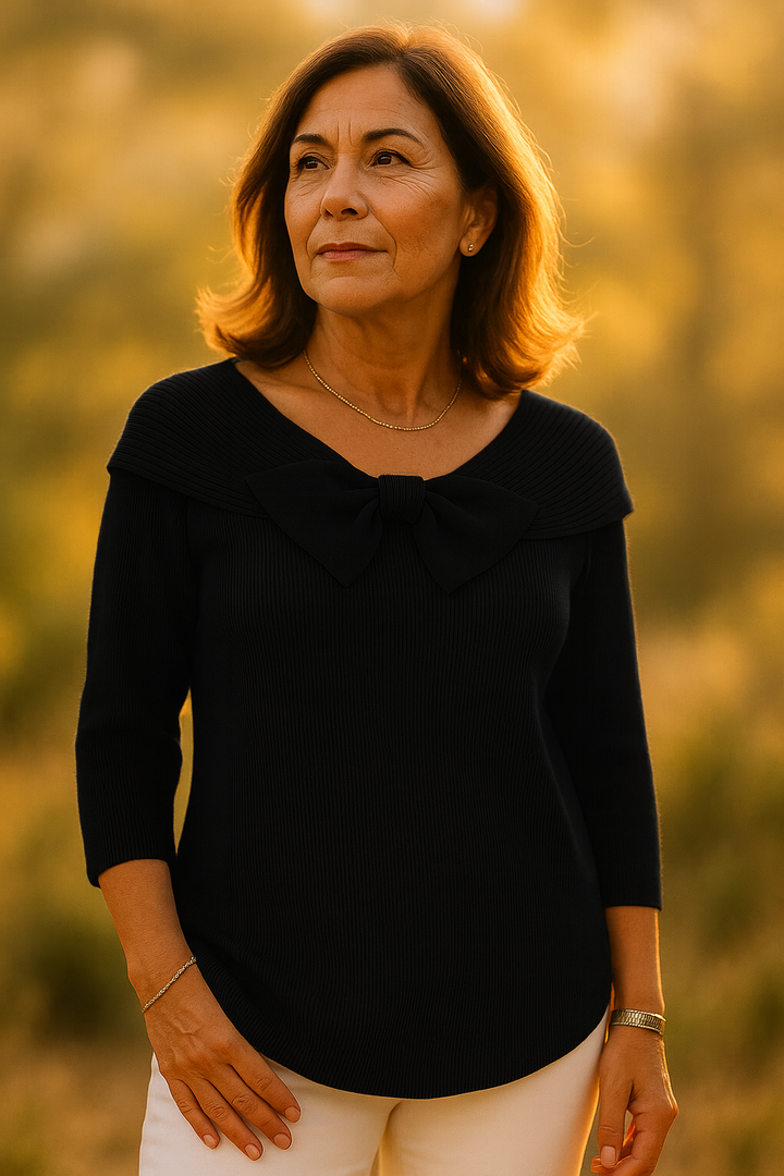 Lena | Modischer Strickpullover mit feinem Muster