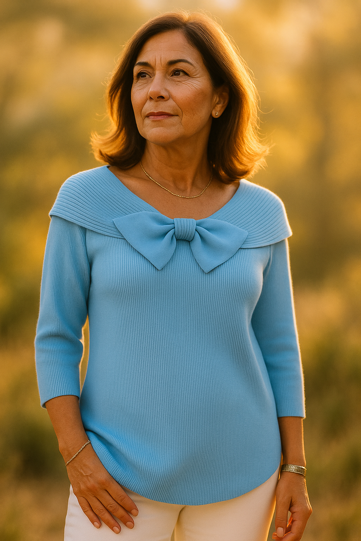 Lena | Modischer Strickpullover mit feinem Muster