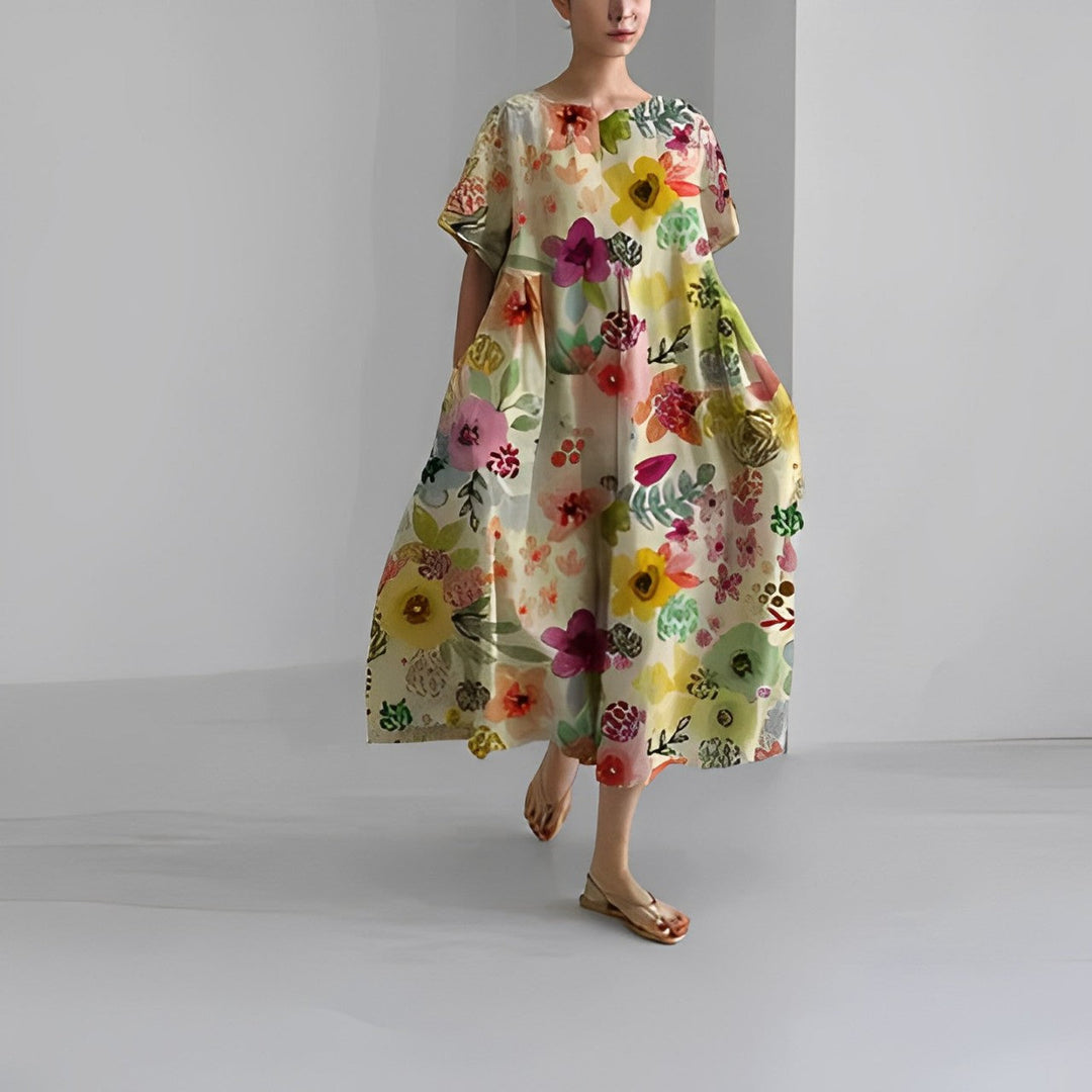 Rosa | Boho-Blumenkleid - Frühling mit verspieltem Chic und Leichtigkeit