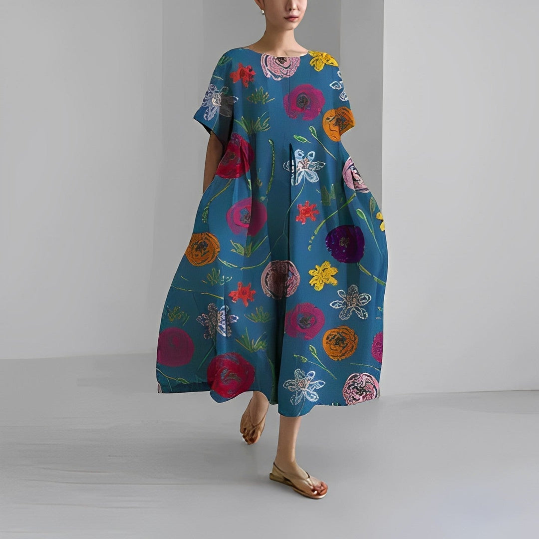 Rosa | Boho-Blumenkleid - Frühling mit verspieltem Chic und Leichtigkeit