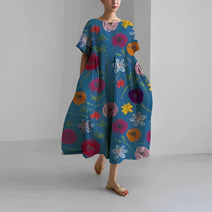 Rosa | Boho-Blumenkleid - Frühling mit verspieltem Chic und Leichtigkeit