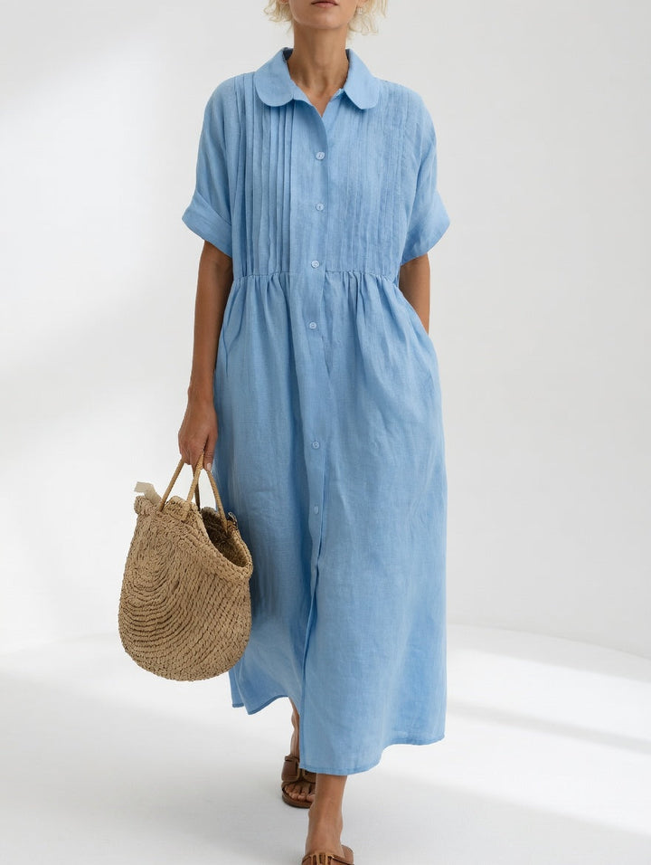 Mila | Zeitloses Sommer Hemdkleid Damen Chic