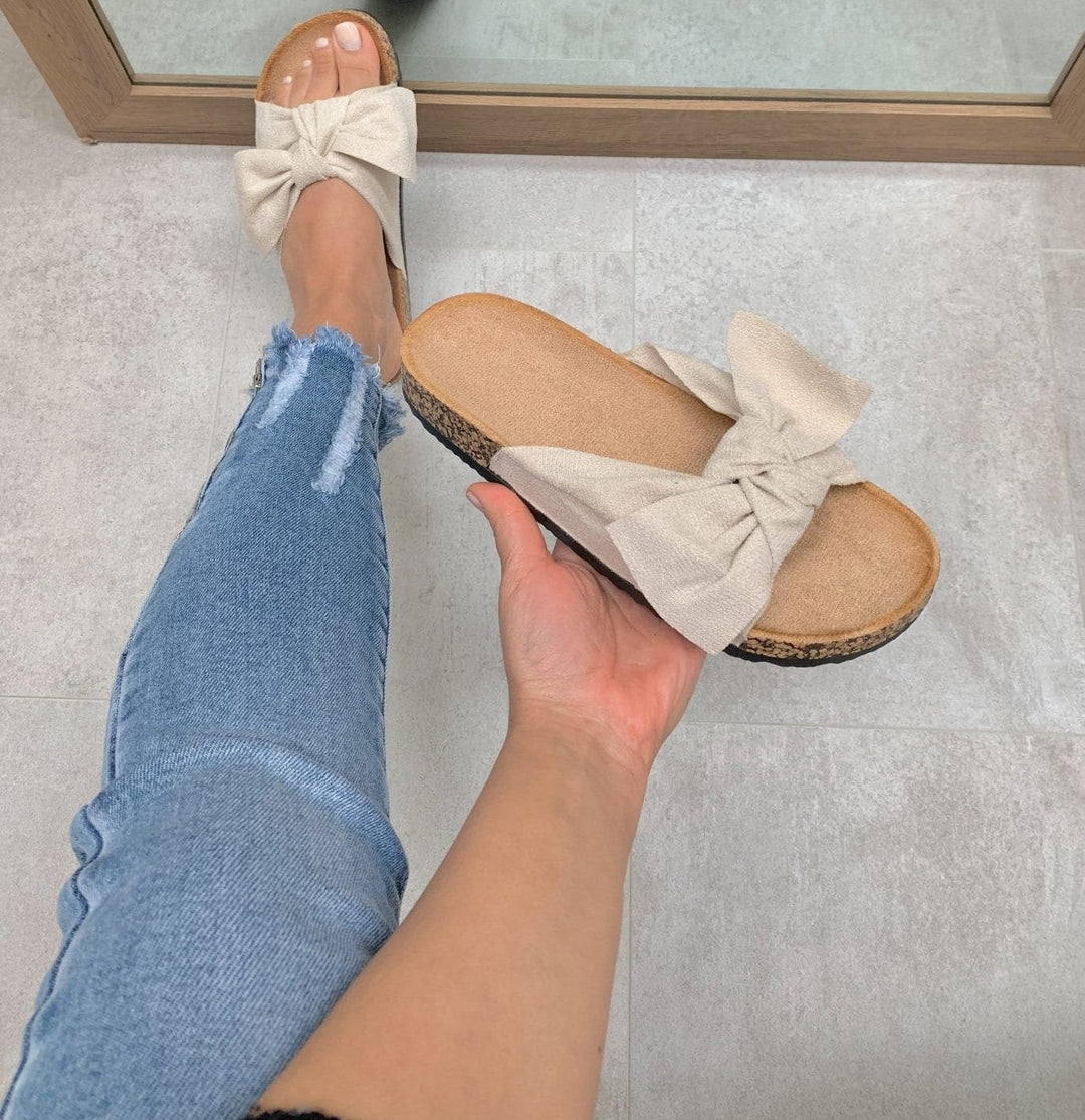 Lily Lovely | Hausschuhe mit Schleife aus Wildleder